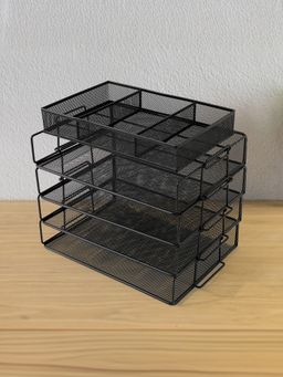 UMAI - 5 Layer Magazine Organiser Tray, Black