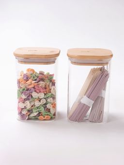 Gleevers - Gievers Rectangle Borosilicate Jar, 600ml, Transparent