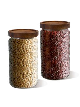 The Better Home - 1000ml Window Flower Glass Jar