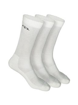 Heelium - Bamboo Crew Socks for Men - 3 Pairs - White - Odour Free - Anti Blister