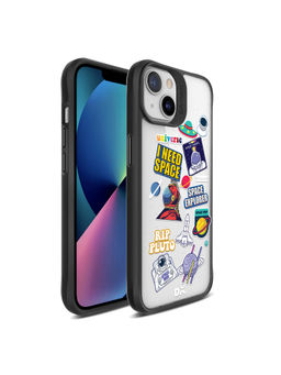 DailyObjects - Space Cadet Black Hybrid Clear Case Cover for iPhone 13 Mini 5.4 inch
