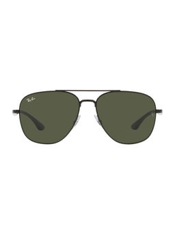 Ray-Ban - Black Sunglasses(0RB3683|Square |Black Frame|Green Lens |56 mm )
