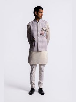 Rohit Bal - Purple Digital Print Men's Nehru Jacket