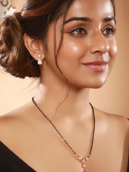 Aatmana - Rose Gold-Plated Mangalsutra (Set of 2)