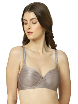 Triumph - T-Shirt Bra Shiny Seamless Detachable Straps Padded Wireless Multiway Tshirt Bra - Grey