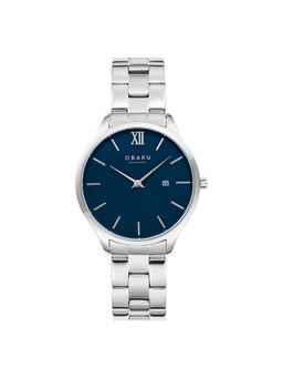 Obaku - Vibe Denim Quartz Blue Round Dial Mens Watch - V266Gdclsc