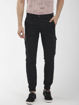 The Indian Garage Co - Black Solid Regular Fit Joggers
