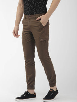 The Indian Garage Co - Brown Solid Regular Fit Joggers
