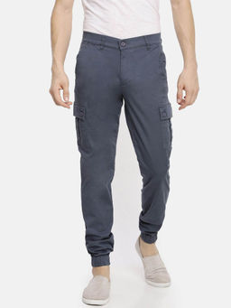 The Indian Garage Co - Blue Solid Regular Fit Joggers