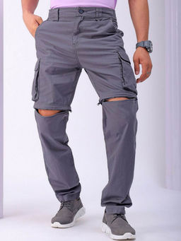 The Indian Garage Co - Grey Solid Relaxed Fit Joggers