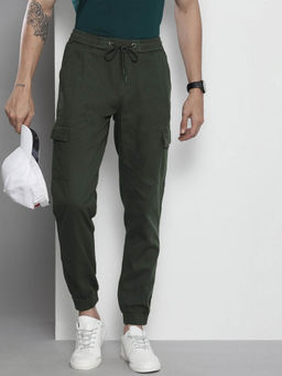 The Indian Garage Co - Green Solid Regular Fit Joggers