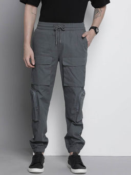 The Indian Garage Co - Grey Solid Regular Fit Joggers