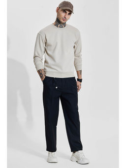 Snitch - Grey Solid Relaxed Fit Sweatshirt