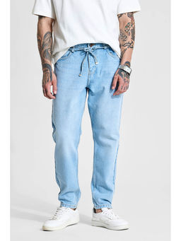 Snitch - Blue Solid Relaxed Fit Jeans
