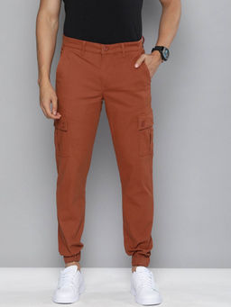 The Indian Garage Co - Rust Solid Regular Fit Joggers