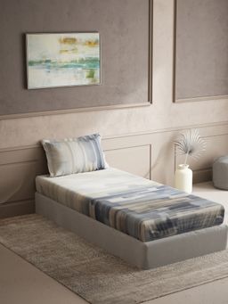 Ddecor Live Beautiful - Cotton Abstract Single 150 Tc Bedsheet With 1 Pillow Cover - Multicolor