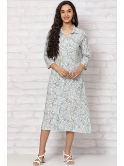 Rangriti - Grsh Blu Viscose A Line Dress