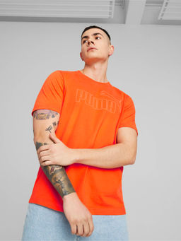 Puma - Ess Elevated Mens Orange T-Shirt