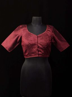 Isadora Life - Women Maroon Silk Stitched Blouse