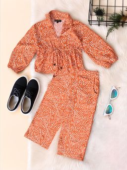 Bella Moda - Casual Smart All Over Printed Black Co-Ord (Set of 2) (4-5 Years)