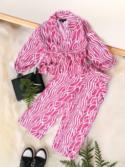 Bella Moda - Casual Smart All Over Printed Green Co-Ord (Set of 2) (8-9 Years)