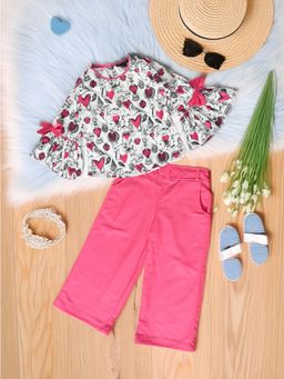 Bella Moda - Casual Smart Printed Black Co-Ord (Set of 2) (4-5 Years)