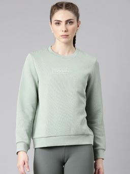 Xtep - The Power Of Gentleness Themed Training Sports Sweatshirts Sweater for Women, Green