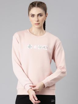 Xtep - Outdoor Series Go Wild Themed Sweatshirt for Women, Mud Pink