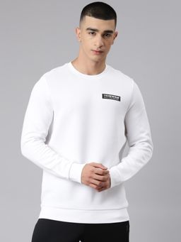 Xtep - Drums In The Middle Themed Sculpting Sweatshirt for Men, Pearl White