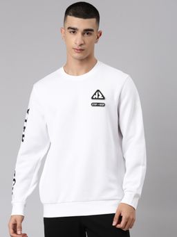 Xtep - Urban Series Parallel Worlds Themed Sculpting Sweatshirt for Men, Pearl White
