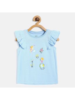 MINI KLUB - Kids Girls Blue Knit Top