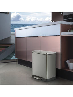 Freelance - Lase Steel Wastebin, Waste Storage Box, Dustbin, Trash Can, Steel, 12 Ltr