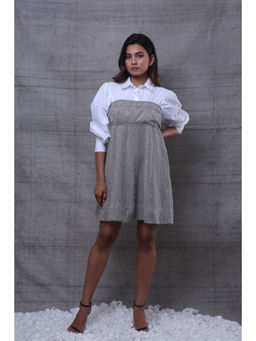 RUIAAN - Womens Wool Blend Colorblock Multi-Color Dress