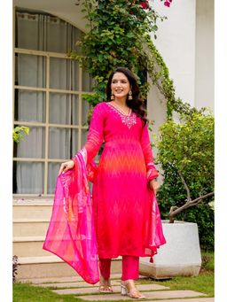 Zari Jaipur - Pink Women Kurta and Pant with Dupatta