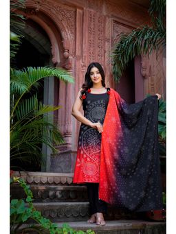 Zari Jaipur - Black Women Kurta and Pant with Dupatta