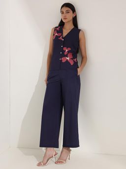 Pink Fort - Cotton Floral Sleeveless Co-Ord Set