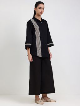 Pink Fort - Cotton Relaxed Fit Striped Co-Ord Set