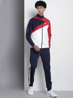 The Indian Garage Co - Men High Neck Jacket and Jogger Tracksuit Navy Blue (Set of 2)