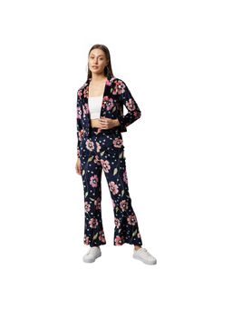 AAREIN - Women Blue Polyester Floral Co-Ord Set