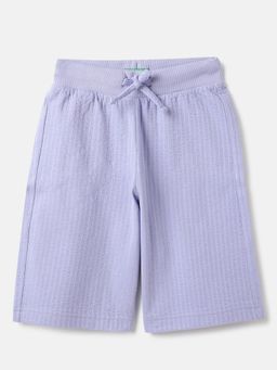 United Colors of Benetton - Textured Regular Fit Bermuda Shorts Purple