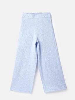 United Colors of Benetton - Floral Sequin Regular Fit Flared Pants Blue