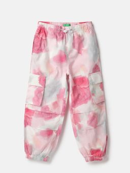 United Colors of Benetton - Tie And Dye Regular Fit Utility Joggers Pink