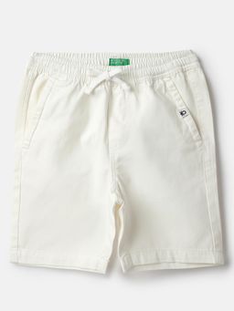 United Colors of Benetton - Solid Regular Fit Casual Shorts White