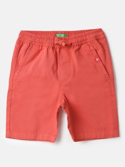 United Colors of Benetton - Solid Regular Fit Casual Shorts Red