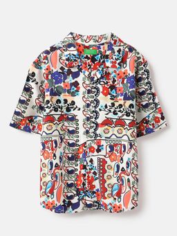 United Colors of Benetton - Boxy Fit Resort Collar Bright Shirt