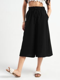 Sera - Cotton Wide Leg High Waist Capris