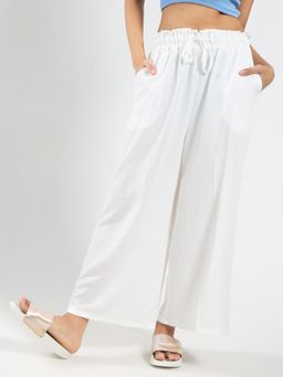 Sera - Cotton Wide Leg Casual Trouser