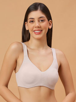 SOIE - Women Non Padded Wired Full Coverage T-shirt Bra-Nude