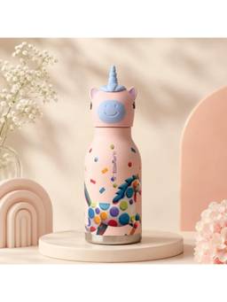 Junior Billionaire - Cute Unicorn Water - Magical Animal Character School & Travel Bottle (3-12 Years)