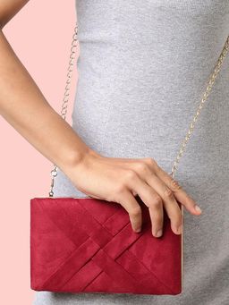 Lavie - Women's Criss Framed Clutch (Maroon) (Free Size)